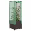 Image de vidaXL Jardinière surélevée avec housse aspect rotin 40x40x139 cm
