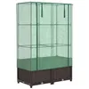 Image de vidaXL Jardinière surélevée avec Housse Aspect rotin 80x40x138 cm, jardinière surélevée de Jardin, bac à Fleurs surélevé, jardinière surélevée avec Aspect rotin