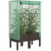 Image de vidaXL Jardinière surélevée avec housse aspect rotin 80x40x140 cm