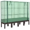 Image de vidaXL Jardinière surélevée avec Housse Aspect rotin 160x40x140 cm, jardinière surélevée de Jardin, bac à Fleurs surélevé, jardinière surélevée avec Aspect rotin