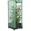 Image de vidaXL Jardinière surélevée avec housse aspect rotin 40x40x123 cm