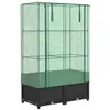Image de vidaXL Jardinière surélevée avec Housse Aspect rotin 80x40x138 cm, jardinière surélevée de Jardin, bac à Fleurs surélevé, jardinière surélevée avec Aspect rotin