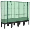 Image de vidaXL Jardinière surélevée avec Housse Aspect rotin 160x40x140 cm, jardinière surélevée de Jardin, bac à Fleurs surélevé, jardinière surélevée avec Aspect rotin