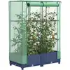 Image de vidaXL Jardinière surélevée avec housse aspect rotin 80x40x123 cm
