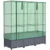 Image de vidaXL Jardinière surélevée avec Housse Aspect rotin 120x40x138 cm, jardinière surélevée de Jardin, bac à Fleurs surélevé, jardinière surélevée avec Aspect rotin