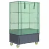 Image de vidaXL Jardinière surélevée avec Housse et Roues Aspect rotin, jardinière surélevée de Jardin, bac à Fleurs surélevé, jardinière surélevée avec Aspect rotin