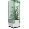 Image de vidaXL Jardinière surélevée avec housse aspect rotin 40x40x139 cm