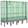 Image de vidaXL Jardinière surélevée avec Housse Aspect rotin 160x40x140 cm, jardinière surélevée de Jardin, bac à Fleurs surélevé, jardinière surélevée avec Aspect rotin