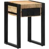 Image de vidaXL Table d'appoint 35x35x50 cm Bois Massif de manguier Brut, Bout de canapé, Table d'appoint de canapé, Table de Lampe, Table d'accent