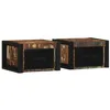 Image de vidaXL Tables de Chevet 2 pcs Multicolore 40x35x25cm Bois récupération, Armoire de lit, Meuble de Chambre à Coucher, Table de Chevet en Bois