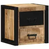Image de vidaXL Table de Chevet 40x35x40 cm Bois Massif de manguier Brut, Armoire de lit, Meuble de Chambre à Coucher, Table de Chevet en Bois