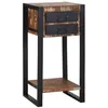 Image de vidaXL Table d'appoint avec tiroir Multicolore Bois récupéré Massif, Table d'appoint Rustique, Rangement décoratif, mobilier Pratique, Parfait pour Les Petits espaces