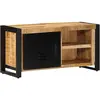 Image de vidaXL Meuble TV 80x30x40 cm bois massif de manguier brut