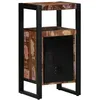 Image de vidaXL Armoire de Salle de Bain avec Porte Marron Bois Recyclé Solide, Cabinet de Salle de Bain élégant, Design rectangulaire, Rangement Durable, Compact et Chic pour Petits espaces