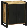 Image de vidaXL Cabinet pour lavabo avec Porte Marron Bois de manguier Massif, Rangement spacieux, Charme Rustique, évier Moderne, Meuble rectangulaire, Meuble Pratique, Meuble lavabo stylé