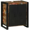 Image de vidaXL Cabinet pour lavabo Marron Bois Massif de récupération, Rangement spacieux, Charme Rustique, évier Moderne, Meuble rectangulaire, Meuble Pratique, Meuble lavabo stylé