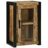 Image de vidaXL Armoire de Salle de Bain Marron Bois de Mangue Massif, Cabinet de Salle de Bain Moderne, Design Rectangulaire, Rangement Élégant, Étagère Compacte avec Portes