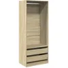 Image de vidaXL Garde-Robe chêne Sonoma 80x50x200 cm Bois d'ingénierie
