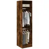Image de vidaXL Garde-robe chêne fumé 50x50x200 cm bois d'ingénierie