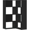 Image de vidaXL Bibliothèque d'angle à 4 Niveaux Noir Bois d'ingénierie