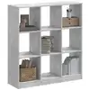 Image de vidaXL Bibliothèque gris béton 102x32x108 cm bois d'ingénierie