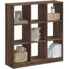 Image de vidaXL Bibliothèque chêne marron 102x32x108 cm bois d'ingénierie