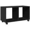 Image de vidaXL Armoire à roulettes Noir 72x33x42,5 cm Bois d'ingénierie