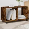 Image de vidaXL Armoire roulante chêne fumé 72x33x42,5 cm bois d'ingénierie