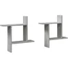 Image de vidaXL Étagères murales 2 pcs Gris béton 50x12x50 cm Bois d'ingénierie