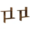 Image de vidaXL Étagères murales 2 pcs chêne fumé 50x12x50 cm Bois d'ingénierie
