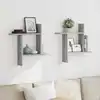 Image de vidaXL Étagères murales 2pcs sonoma gris 50x12x50 cm bois d'ingénierie
