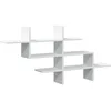 Image de vidaXL Étagère Murale Blanc 124,5x18x60,5 cm Bois d'ingénierie