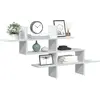 Image de vidaXL Étagère murale blanc 124,5x18x60,5 cm bois d'ingénierie
