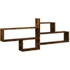 Image de vidaXL Étagère Murale chêne fumé 167,5x18x68 cm Bois d'ingénierie