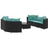 Image de vidaXL Salon de Jardin 7 pcs avec Coussins Noir résine tressée, Ensemble de canapés d'extérieur, canapé d'angle de Jardin, Salon de Jardin d'angle