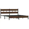 Image de vidaXL Cadre de lit en métal sans Matelas chêne Marron 183x213 cm