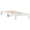 Image de vidaXL Cadre de lit sans Matelas Blanc 90x190 cm Bois de pin Massif, Meuble de Chambre à Coucher, sommier, lit en Bois, lit, lit Simple