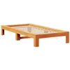 Image de vidaXL Cadre de lit sans Matelas Cire Marron 75x190 cm Bois pin Massif, Meuble de Chambre à Coucher, sommier, lit en Bois, lit, lit Simple