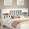 Image de vidaXL Tête de lit avec rangement blanc 180 cm bois massif de pin