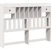 Image de vidaXL Tête de lit avec Rangement Blanc 160 cm Bois Massif de pin
