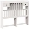 Image de vidaXL Tête de lit avec Rangement Blanc 135 cm Bois Massif de pin