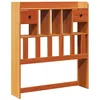 Image de vidaXL Tête de lit avec Rangement Cire Marron 100cm Bois Massif de pin