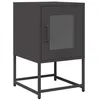 Image de vidaXL Table de Chevet Noir 36x39x60,5 cm Acier laminé à Froid, Table d'appoint, Armoire de lit, Table d'appoint pour Chambre, Table de Nuit