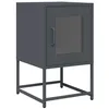 Image de vidaXL Table de Chevet Anthracite 36x39x60,5 cm Acier laminé à Froid, Table d'appoint, Armoire de lit, Table d'appoint pour Chambre, Table de Nuit