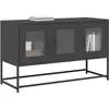 Image de vidaXL Meuble TV noir 100,5x39x60,5 cm acier laminé à froid