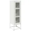 Image de vidaXL Buffet Haut Blanc 36x39x123 cm Acier laminé à Froid, Buffet, Placard, Armoire latérale, Armoire, Armoire de Rangement, Armoire Haute