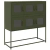 Image de vidaXL Buffet Vert Olive 100,5x39x107 cm Acier laminé à Froid