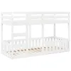 Image de vidaXL Lit superposé Blanc 75x190 cm Bois de pin Massif