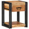 Image de vidaXL Cabinet de Chevet Marron 40 x 35 x 50 cm Bois d'acacia Massif, Table de Nuit Rustique, Meuble de Rangement Compact, Dur, pour Organiser Votre Chambre