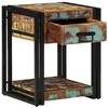 Image de vidaXL Cabinet de Chevet avec tiroir Multicolore 40 x 40 x 50 cm, Table de Nuit Rustique, Meuble de Rangement Compact, Dur, pour Organiser Votre Chambre